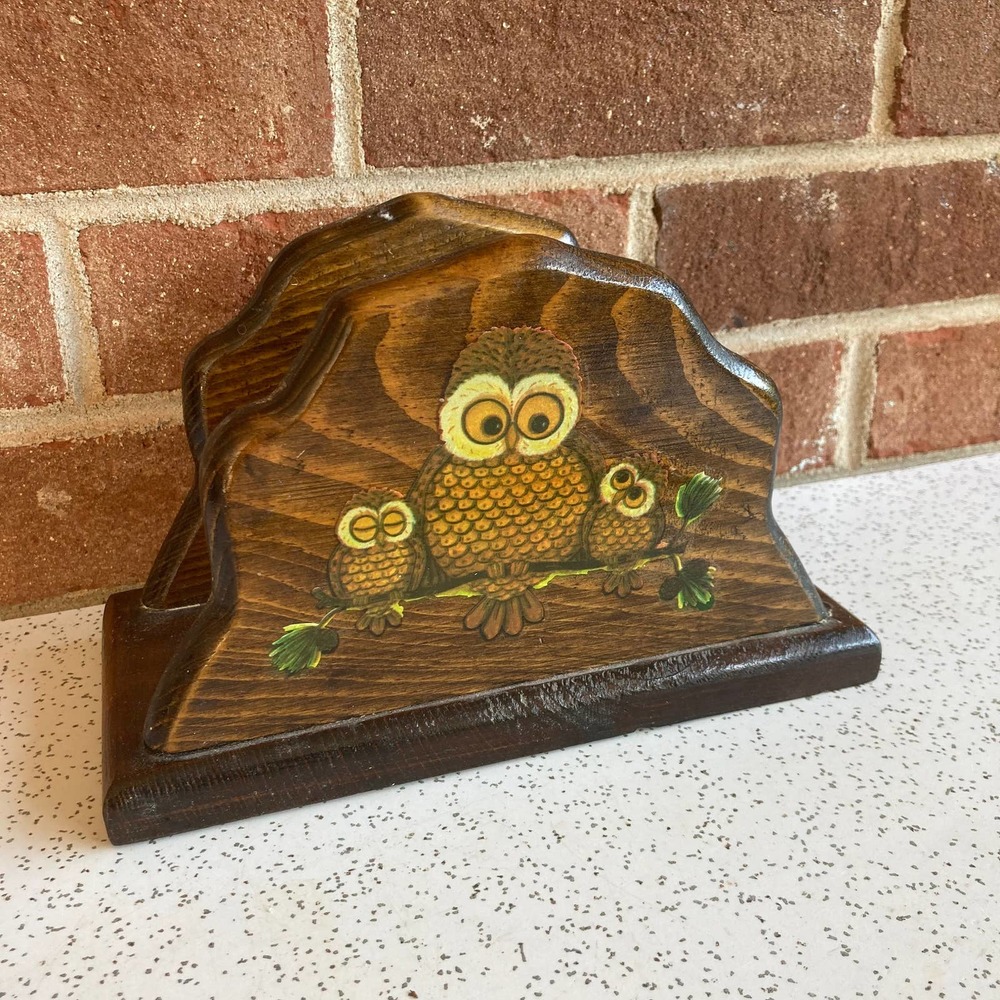 Vintage Owl Napkin Holder